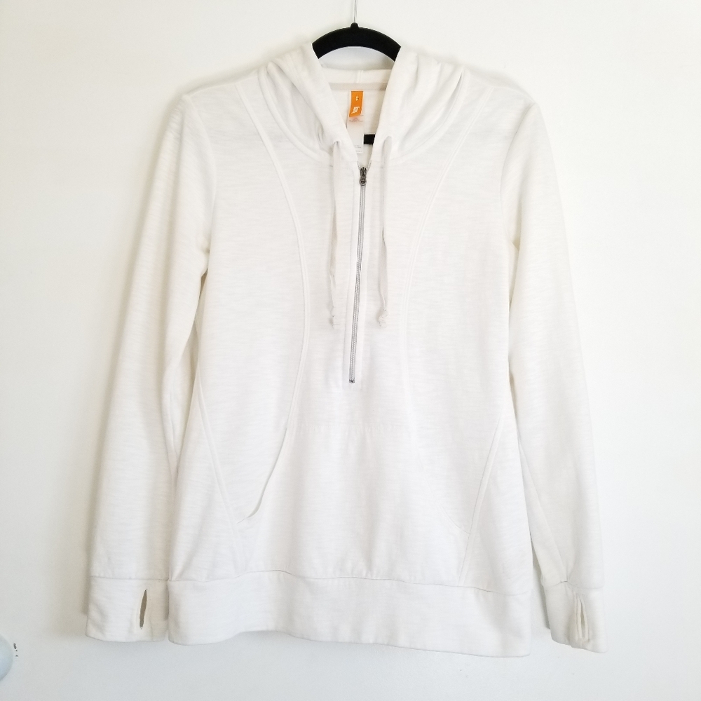 Lucy 3/4 Zip Long Sleeve Hooded Top